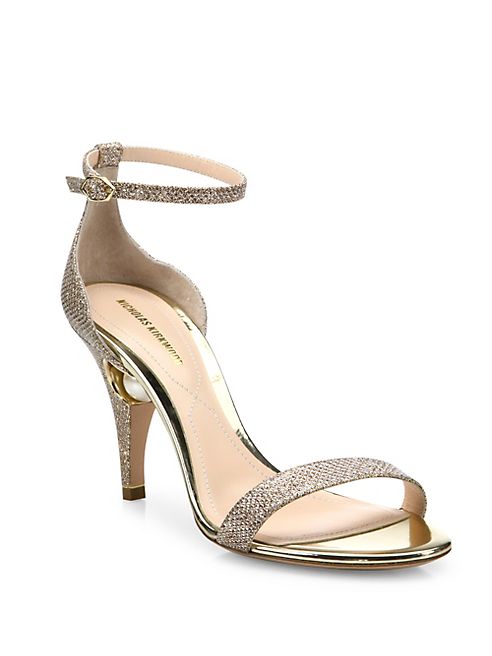 Nicholas Kirkwood - Penelope Pearly Metallic Ankle-Strap Sandals