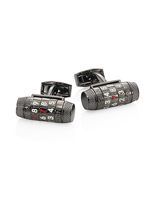 Tateossian - Combination 777 Gunmetal-Plated Brass Cuff Links