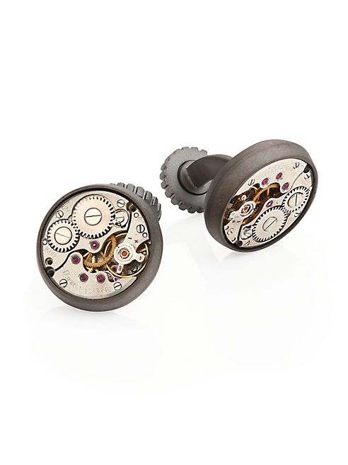 Tateossian - Skeleton Vintage Gunmetal Cuff Links