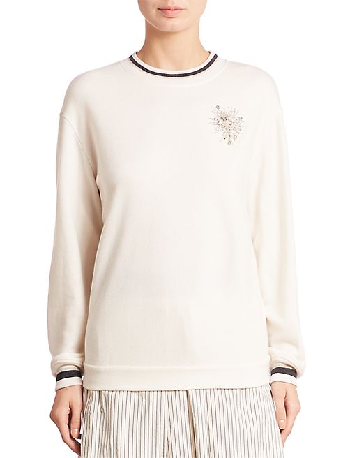 Brunello Cucinelli - Cashmere Embellished Top