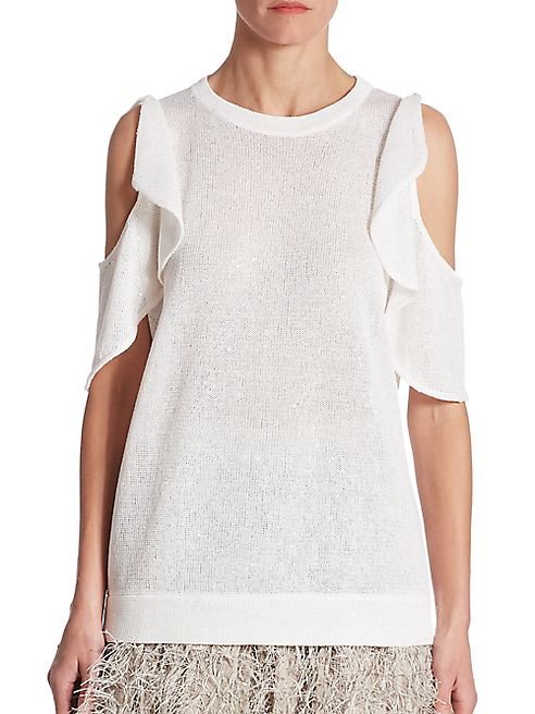 Brunello Cucinelli - Cold Shoulder Top