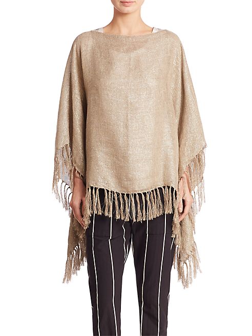 Brunello Cucinelli - Metallic Fringe Poncho