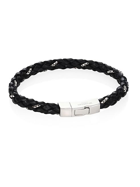 Tateossian - Click Scoubidou Leather Weave Bracelet