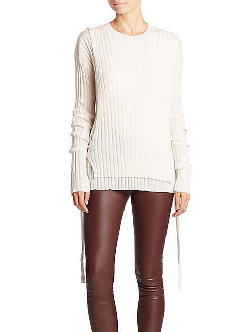 Helmut Lang - Ribbed Side-Tie Sweater