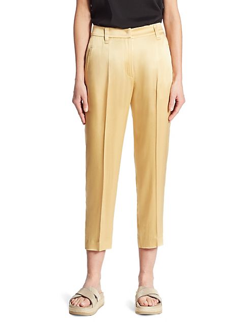 Brunello Cucinelli - Satin Cropped Pants