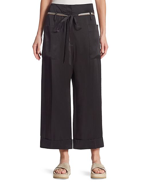 Brunello Cucinelli - Cropped Satin Pants