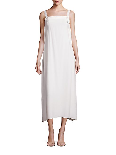 Helmut Lang - Satin Apron Tie-Back Dress