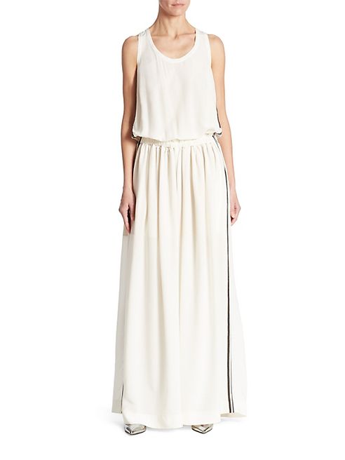 Brunello Cucinelli - Silk Wide-Leg Jumpsuit