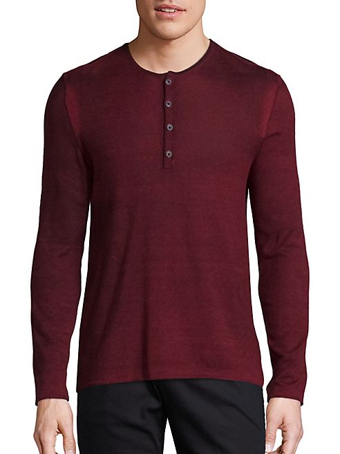 John Varvatos - Silk & Cashmere Henley Sweater