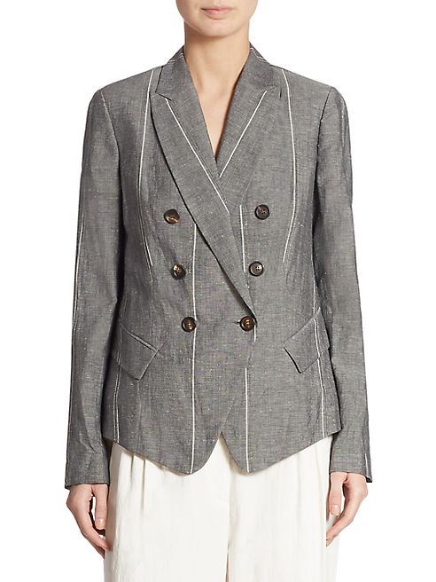 Brunello Cucinelli - Pinstripe Double Breasted Jacket