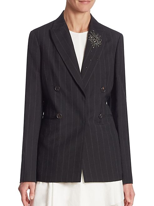 Brunello Cucinelli - Striped Wool-Blend Jacket