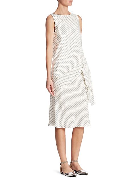 Brunello Cucinelli - Silk Striped Dress