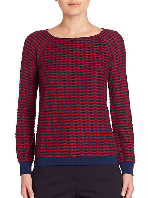 Armani Collezioni - Striped Jacquard Jersey Sweater