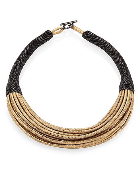 Brunello Cucinelli - Leather Multi-Strand Necklace