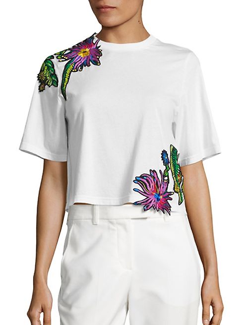 3.1 Phillip Lim - Cotton Embroidered Applique Tee