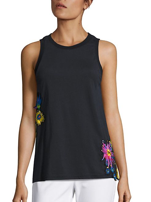 3.1 Phillip Lim - Cotton Embroidered Applique Tank Top