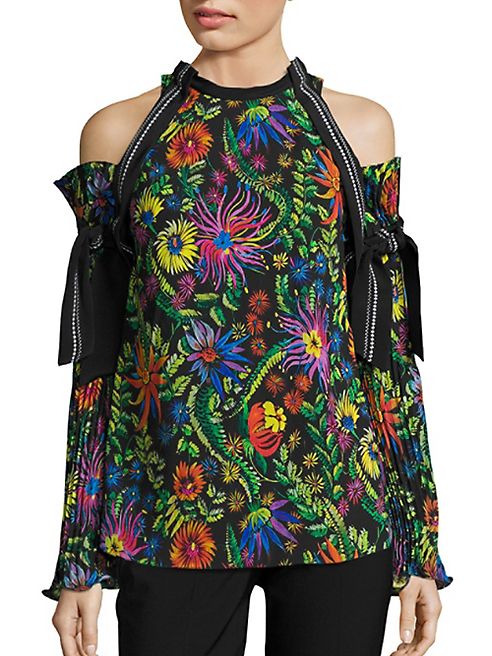 3.1 Phillip Lim - Floral-Print Cold-Shoulder Top