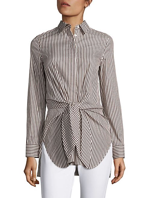 3.1 Phillip Lim - Cotton & Silk Tie-Front Shirt