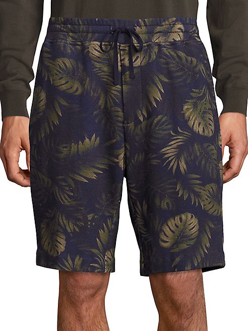 Vince - Printed French Terry Sweat Shorts