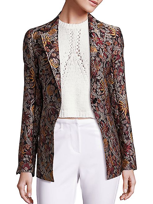 3.1 Phillip Lim - Floral-Print Cloque Blazer