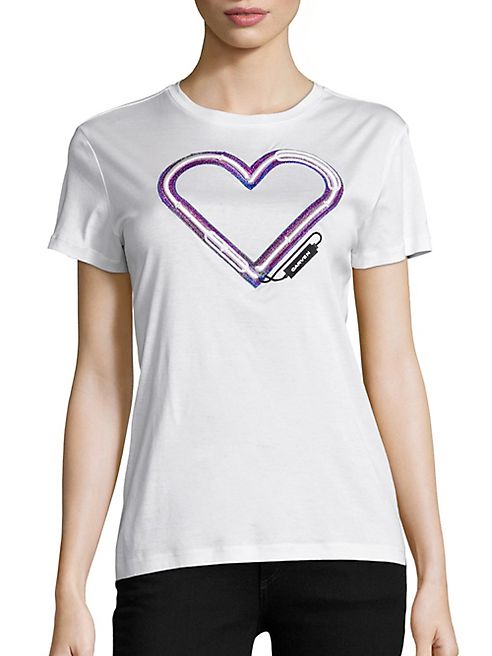 Carven - Cotton Heart Graphic Tee