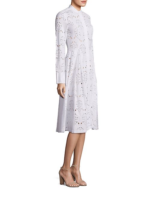 SUNO - Cotton Eyelet Shirtdress