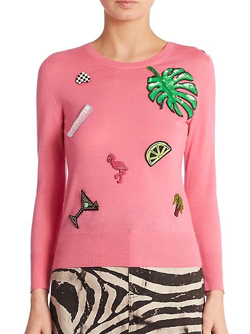 Marc Jacobs - Long Sleeve Patch Sweater