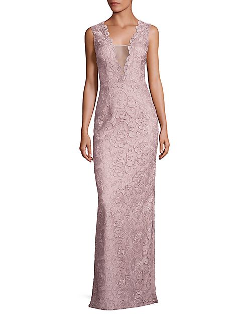 Aidan Mattox - Lace Column Gown