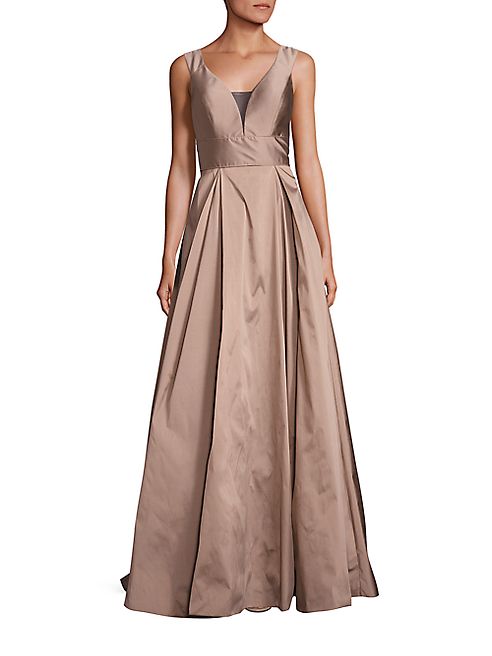 Aidan Mattox - Illusion Taffeta Gown