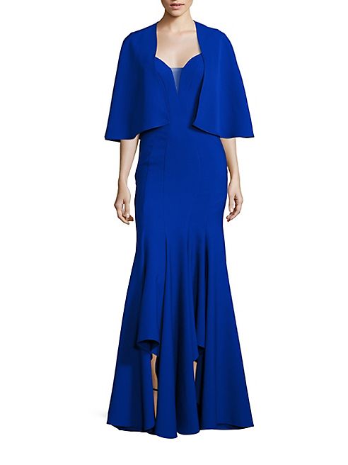 ALBERTO MAKALI - Two-Piece Sweetheart Gown & Cape