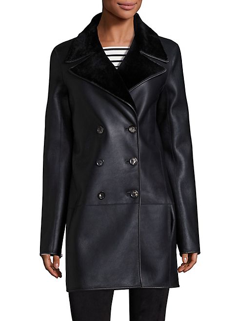 The Row - Zora Shearling Peacoat