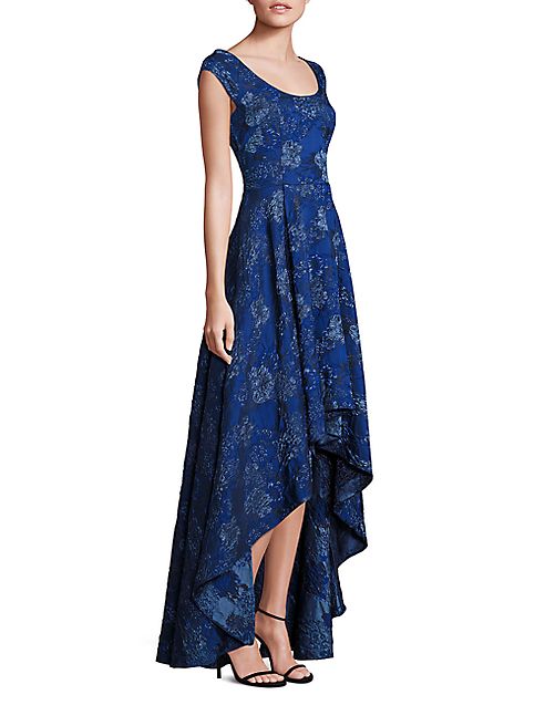 Laundry by Shelli Segal - PLATINUM Jacquard Hi-Lo Gown