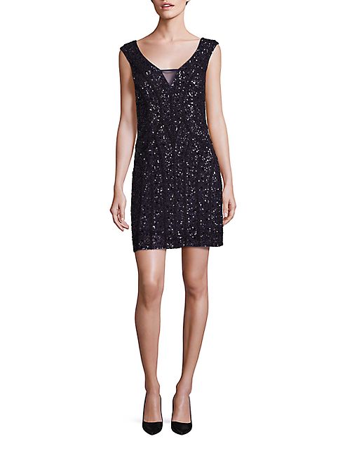 Aidan Mattox - Beaded & Sequined Cocktail Dress