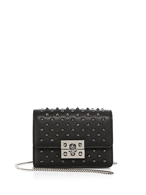 Alexander McQueen - Skull Mini Studded Leather Chain Wallet