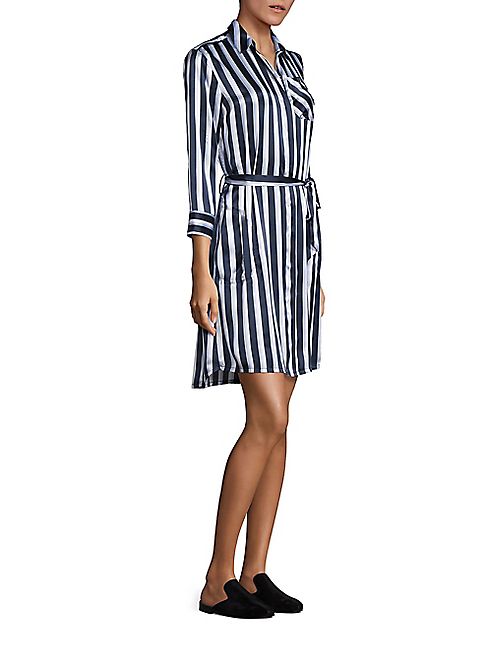 ATM Anthony Thomas Melillo - Striped Silk Shirt Dress