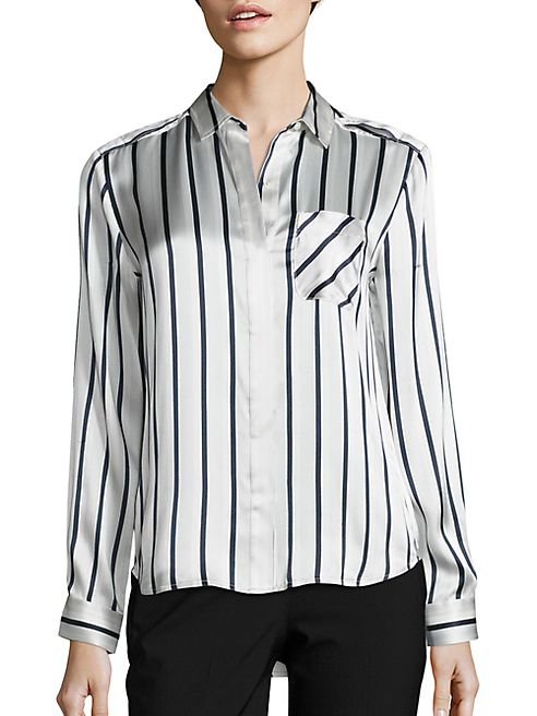 ATM Anthony Thomas Melillo - Striped Silk Charmeuse Shirt