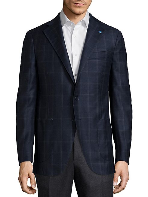 Eidos - Lana Wool Windowpane Blazer