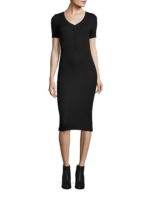 ATM Anthony Thomas Melillo - V-Neck Henley Dress