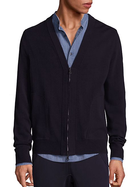 Vince - Crepe Zip-Front Cardigan