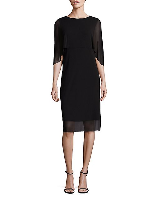 Fuzzi - Cape Layer Solid Dress