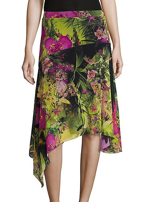 Fuzzi - Tropical Floral-Print Skirt