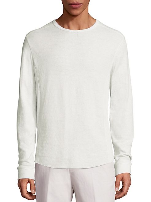 Vince - Heather Textured Raw Edge Tee