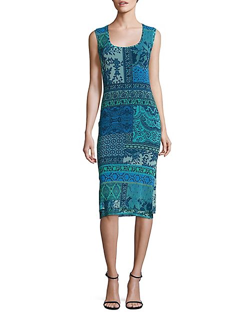 Fuzzi - Mosaic Prints Lace Dress