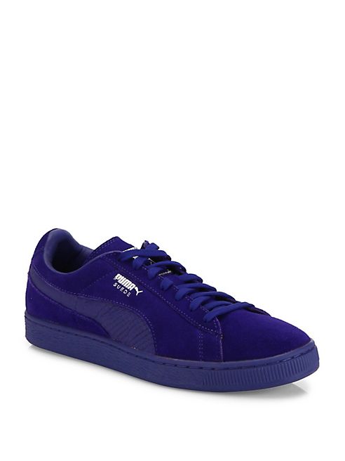 PUMA - Classic Mono Reptile Suede Sneakers