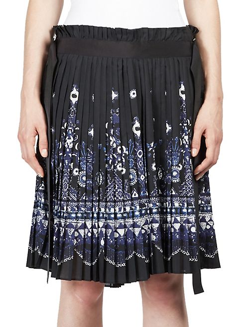 Sacai - Belted Pleated Skirt