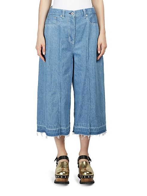 Sacai - Denim Wide-Leg Trousers