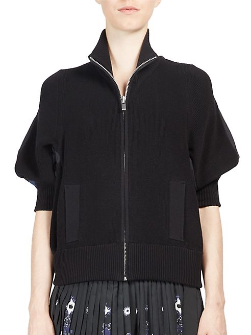 Sacai - Cotton Knit Zip-Up Jacket