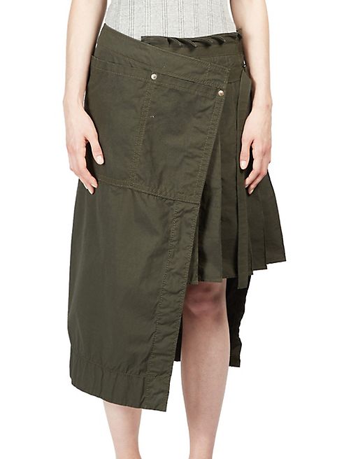 Sacai - Overdyed Cargo Wrap Skirt