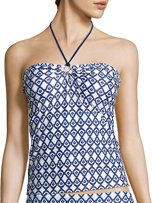 Shoshanna - Geometric Ikat Ring Tankini Top