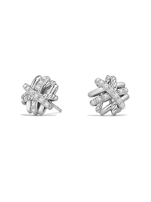 David Yurman - Crossover Earrings with Diamonds